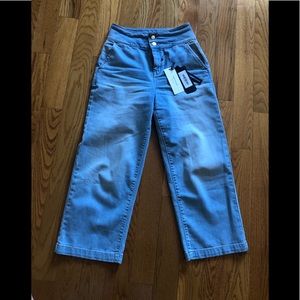 Light blue Karen Millen high waisted wide leg jean